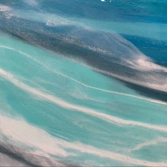 Original modern seascapes abstract art round board - Picture 5 of 9